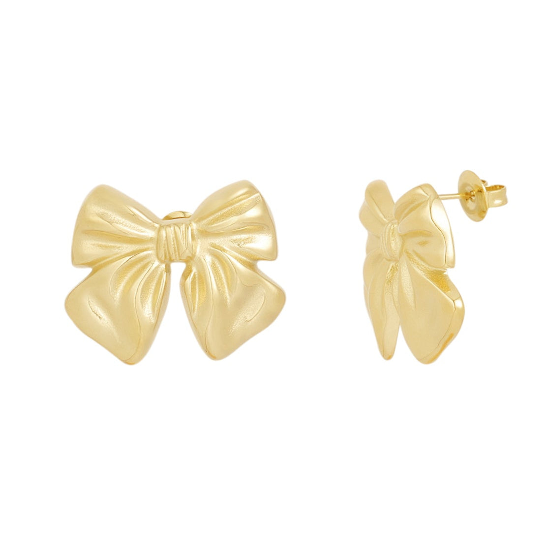 Orecchini Armonia in Acciaio Inossidabile – Eleganza con Design a Fiocco