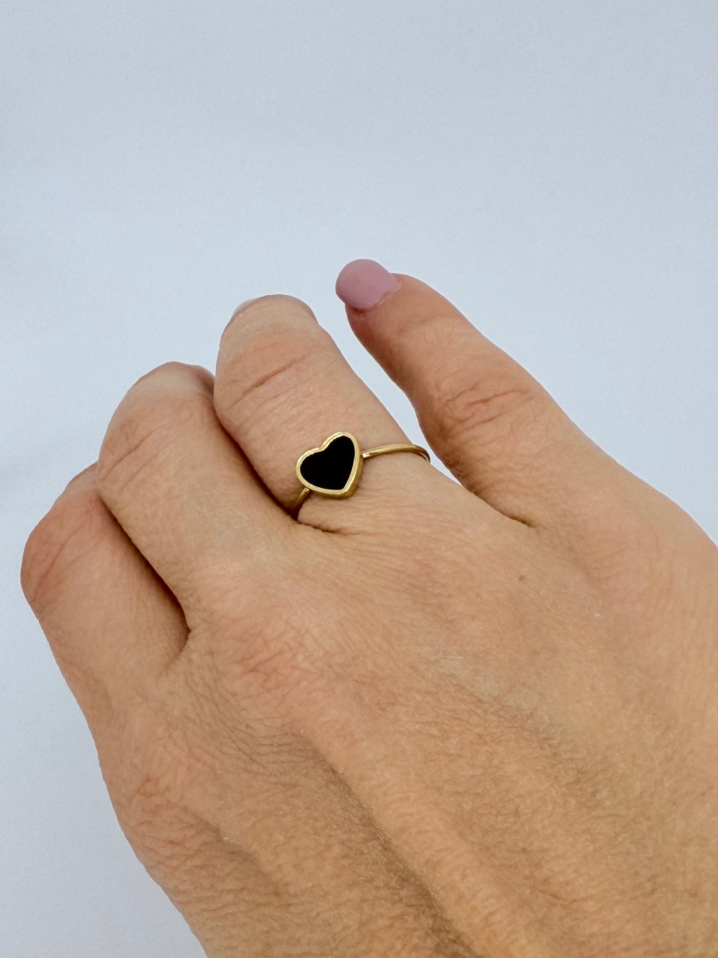 Anello Cuore Smaltato