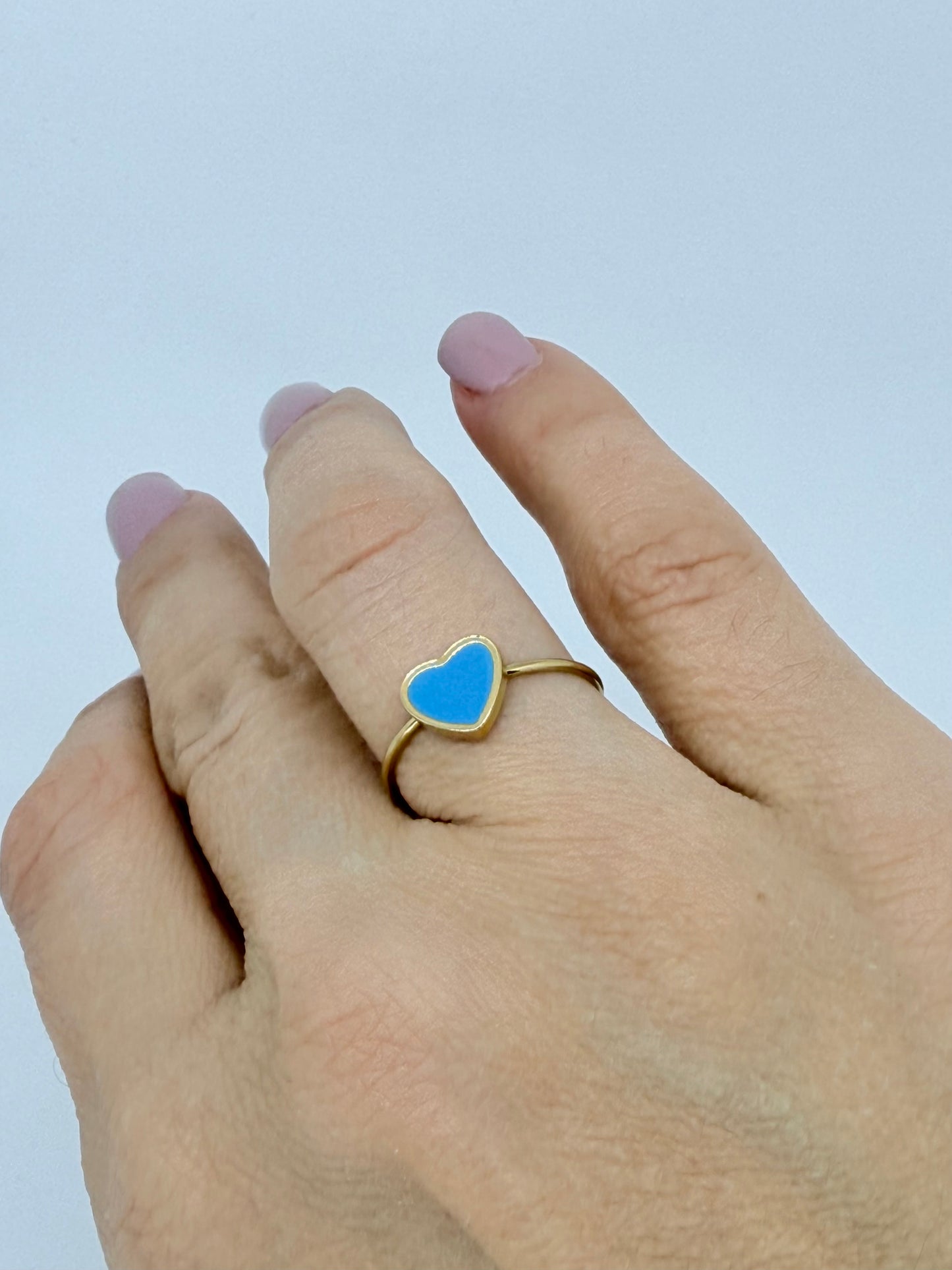 Anello Cuore Smaltato