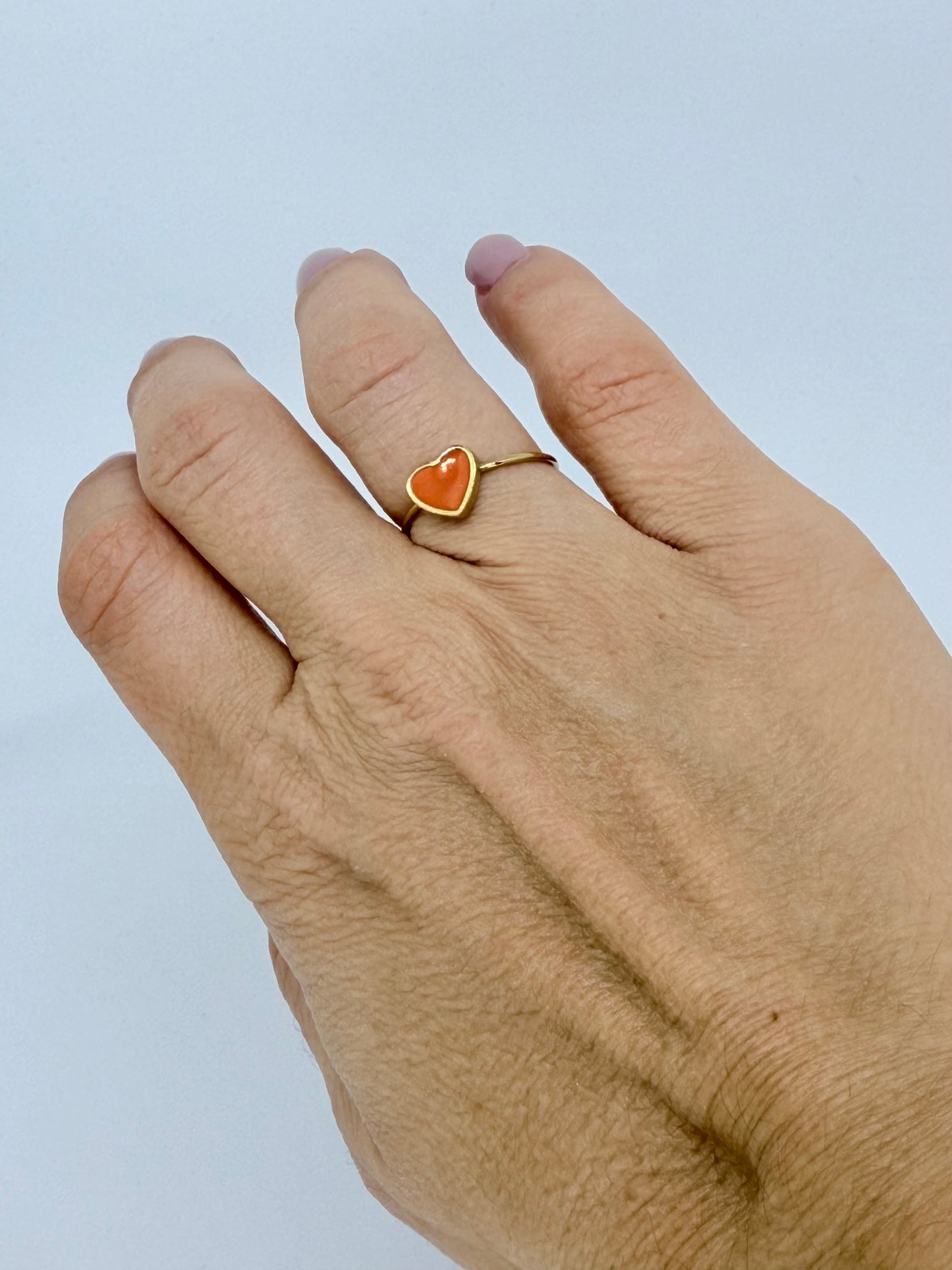 Anello Cuore Smaltato