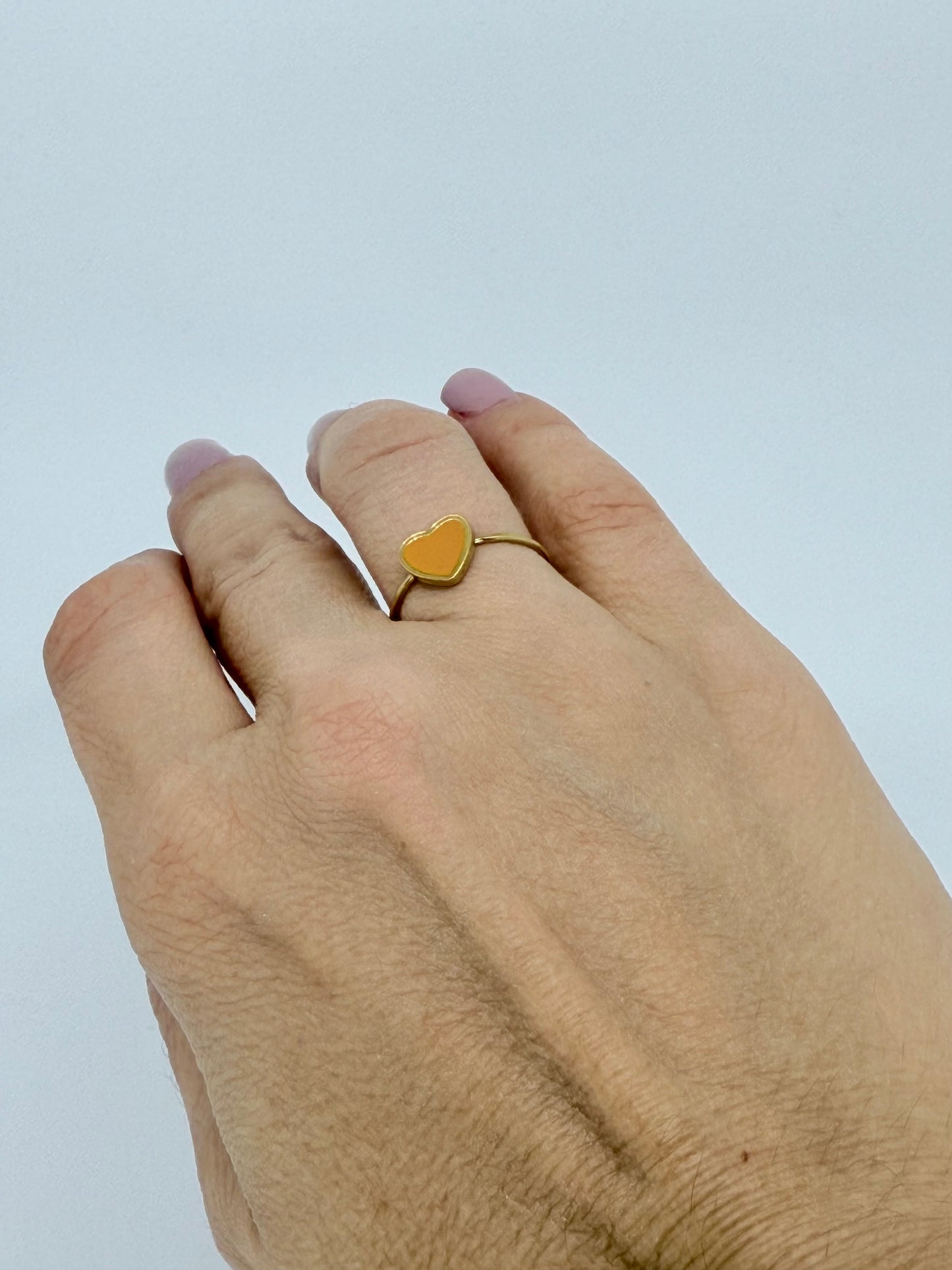 Anello Cuore Smaltato