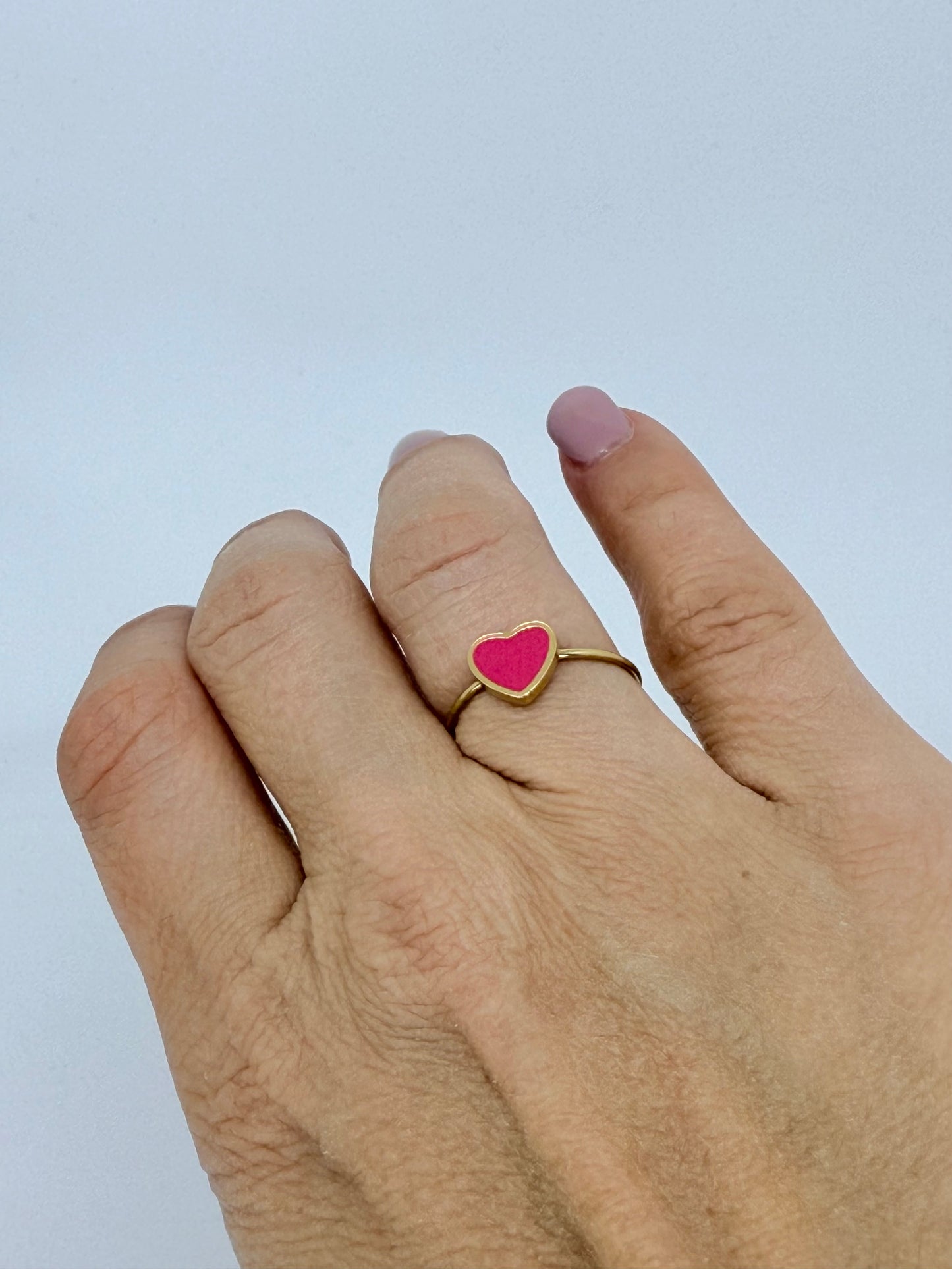 Anello Cuore Smaltato