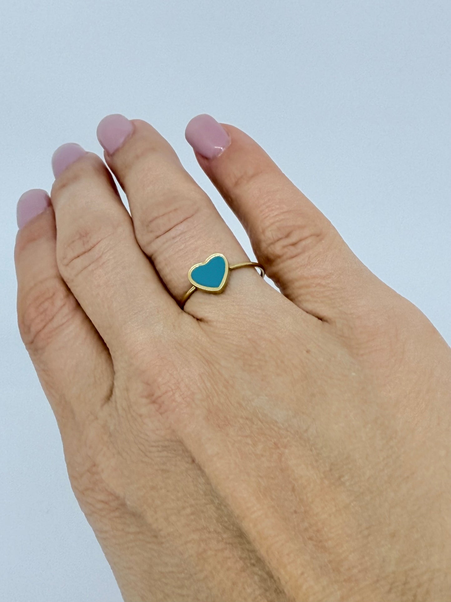 Anello Cuore Smaltato