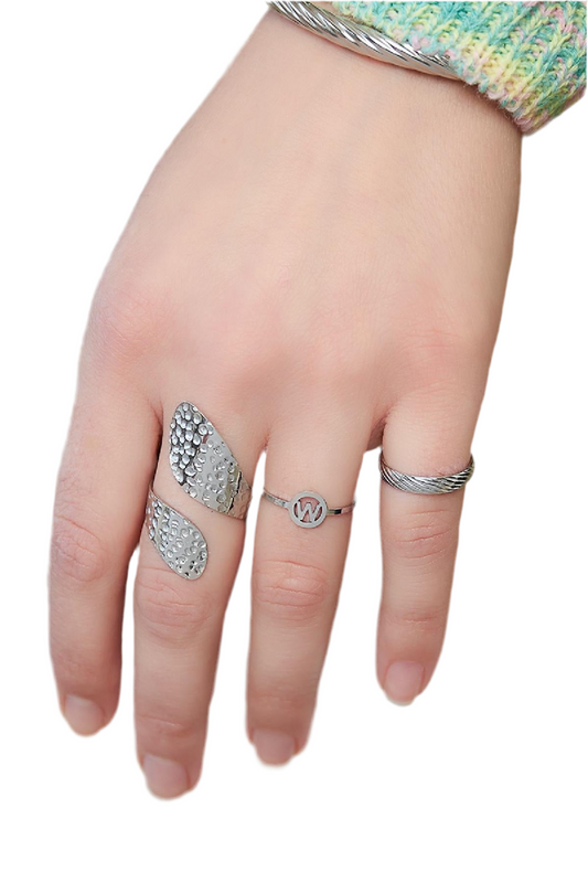 Anello Sigillo con Iniziale Personalizzata in Acciaio | Olimpia Collection