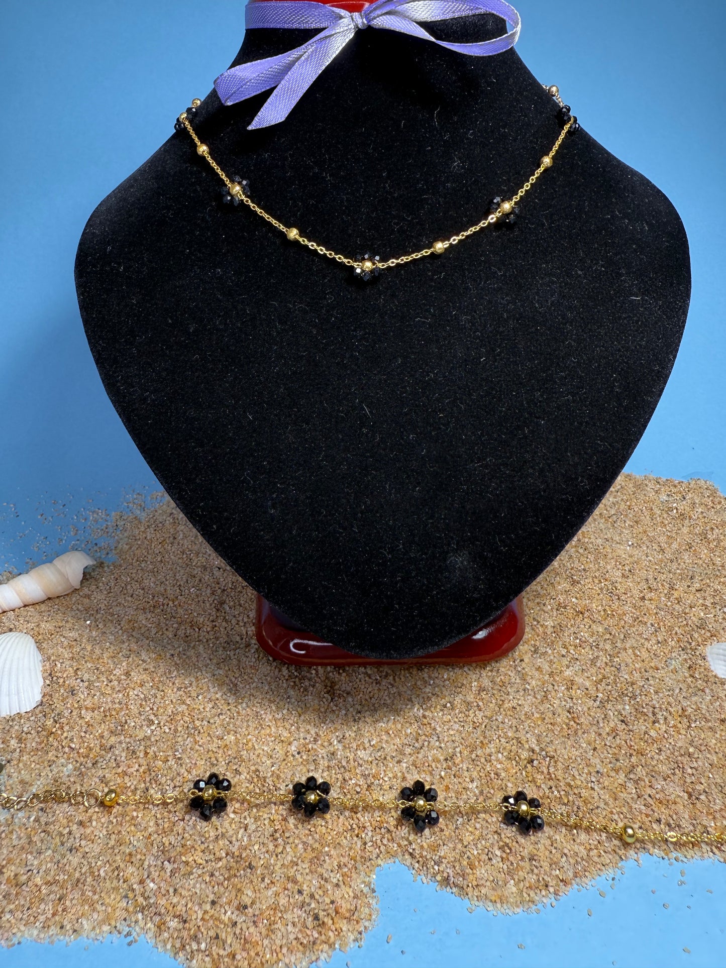 Set Margherita – Collana + Bracciale in Acciaio Inossidabile