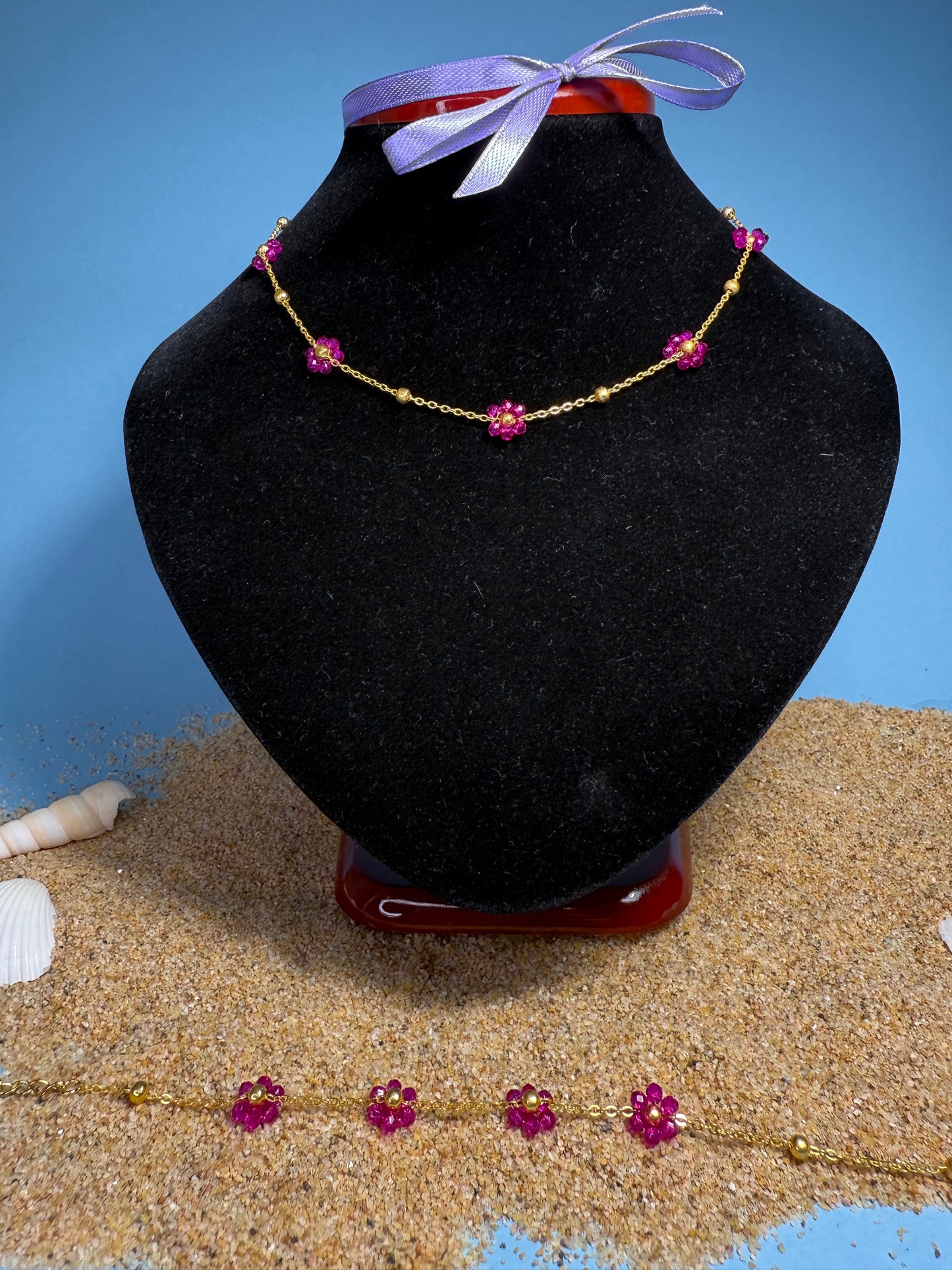 Set Margherita – Collana + Bracciale in Acciaio Inossidabile