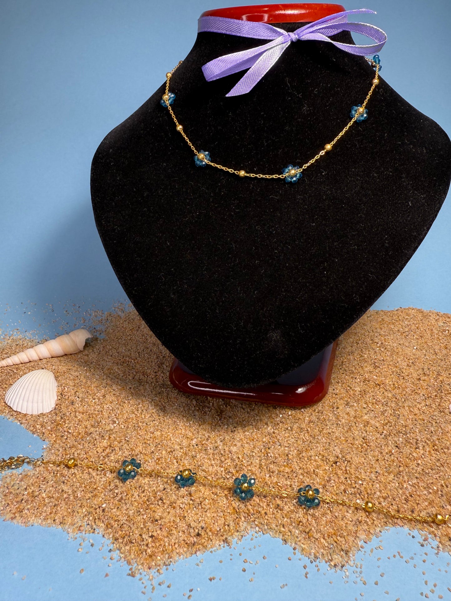 Set Margherita – Collana + Bracciale in Acciaio Inossidabile