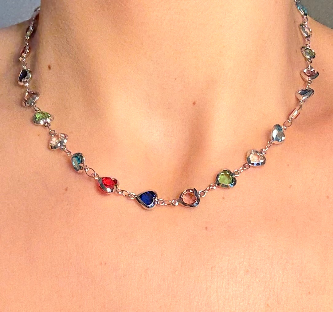 Collana Cuori Arcobaleno