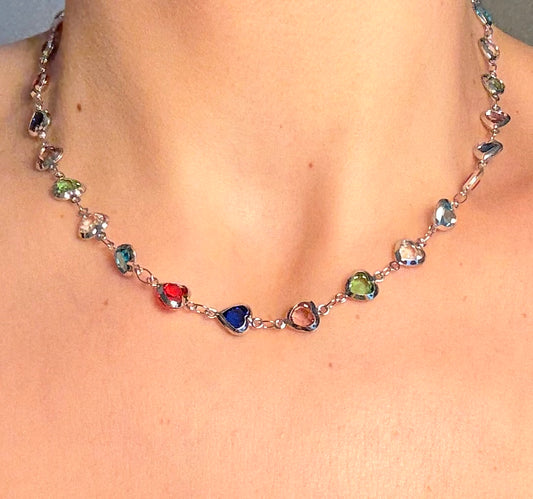 Collana Cuori Arcobaleno