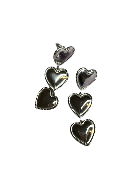 Orecchini Triplo cuore