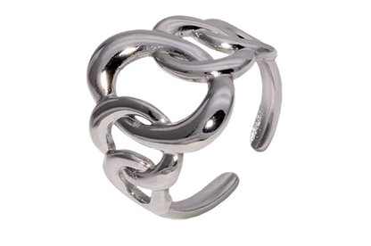 Anello Catena Bold Oversize in Acciaio Bestseller