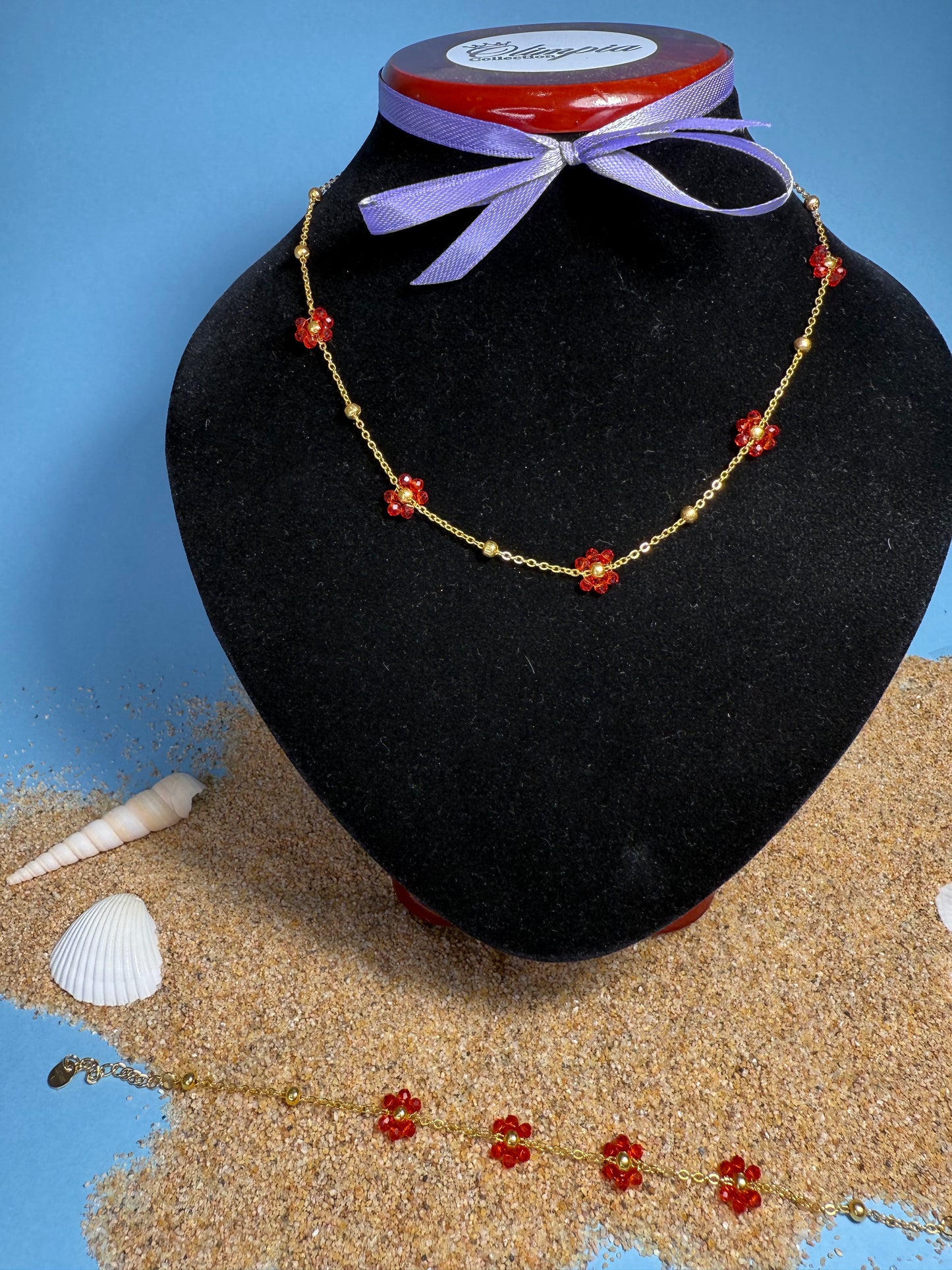 Set Margherita – Collana + Bracciale in Acciaio Inossidabile