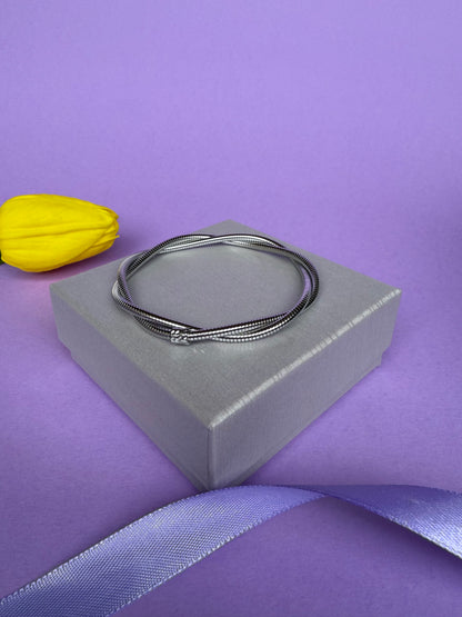 Bracciale Twist Elegante in Acciaio Inossidabile – Design Moderno e Raffinato