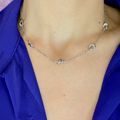 Parure nodo d’amore acciaio inossidabile