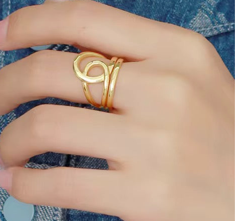 Anello Twist a Doppio Intreccio in Acciaio Design Moderno