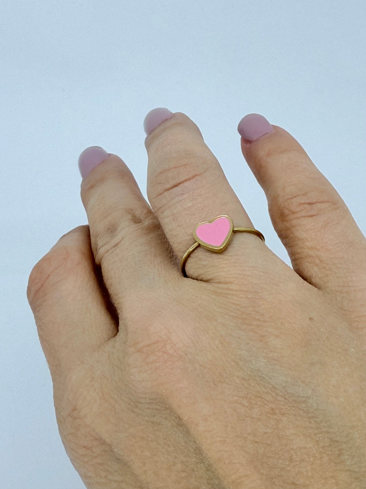 Anello Cuore Smaltato