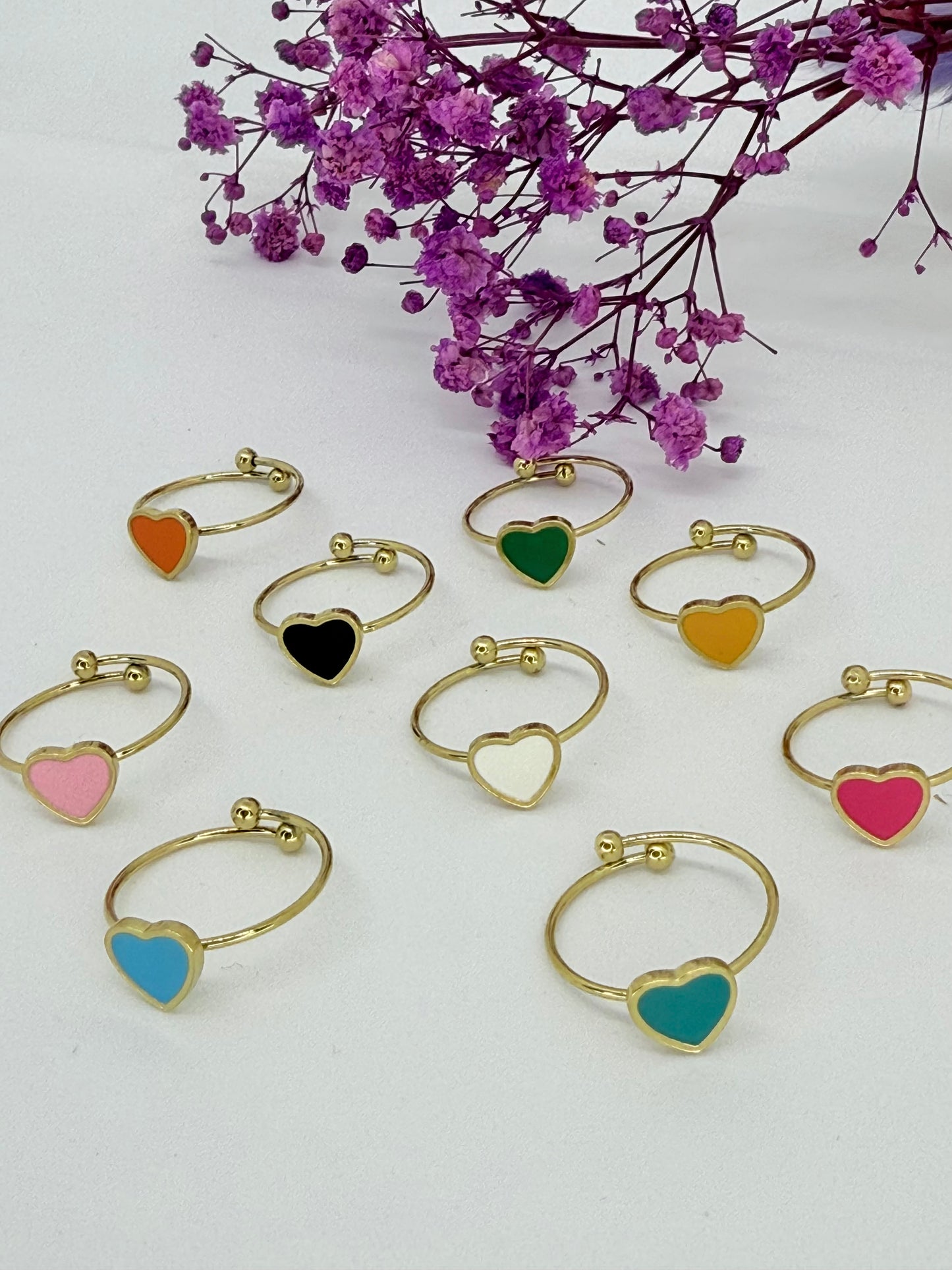 Anello Cuore Smaltato