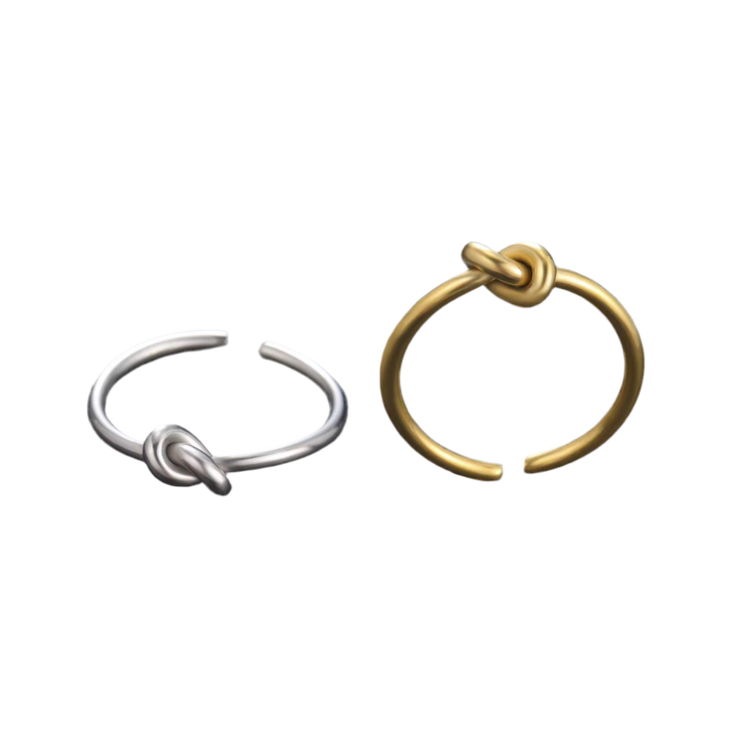 Anello Nodo d'Amore in Acciaio Simbolo di Legame Eterno