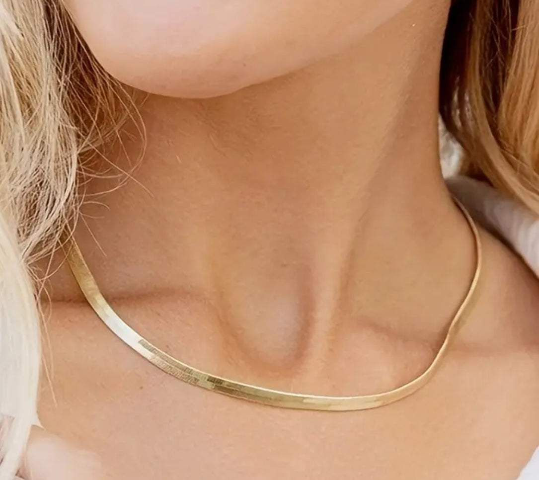 Collana snake piatta