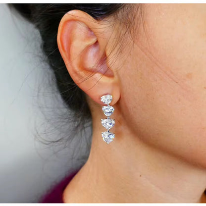 Orecchini  Cascata di Cuori