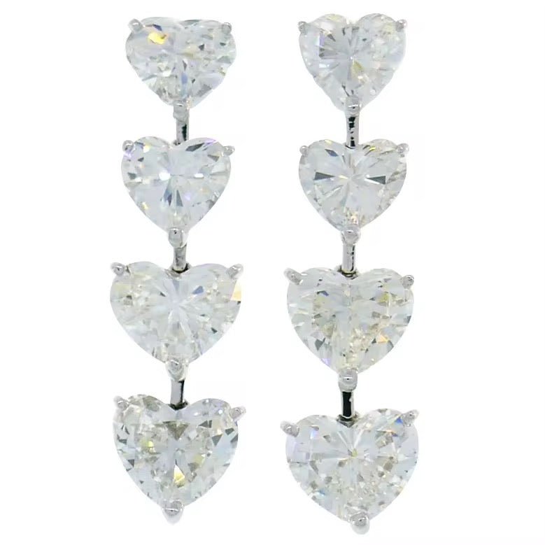 Orecchini  Cascata di Cuori