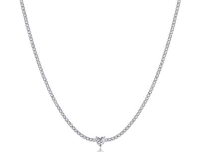 Collana Tennis (Rivièra) con Mini Cuore Colorato